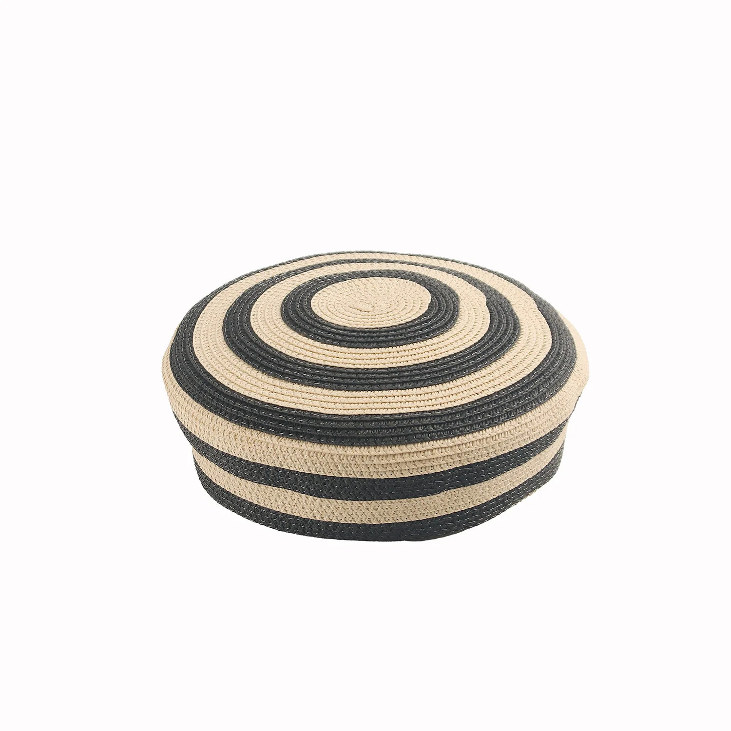 Fashion France Striped Dome Beret Women Sailor Hat Summer Beach Vacation Church Derby Party Straw Hat 260324