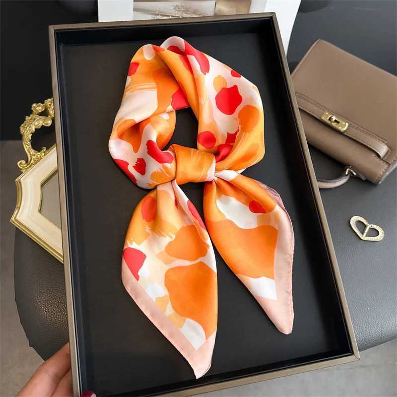 2026 New Fashion Print Silk Square Scarf Women Suitable All Seasons Decoration Neck Ties Kerchief Wraps Female Hijab Neckerchief Z260330