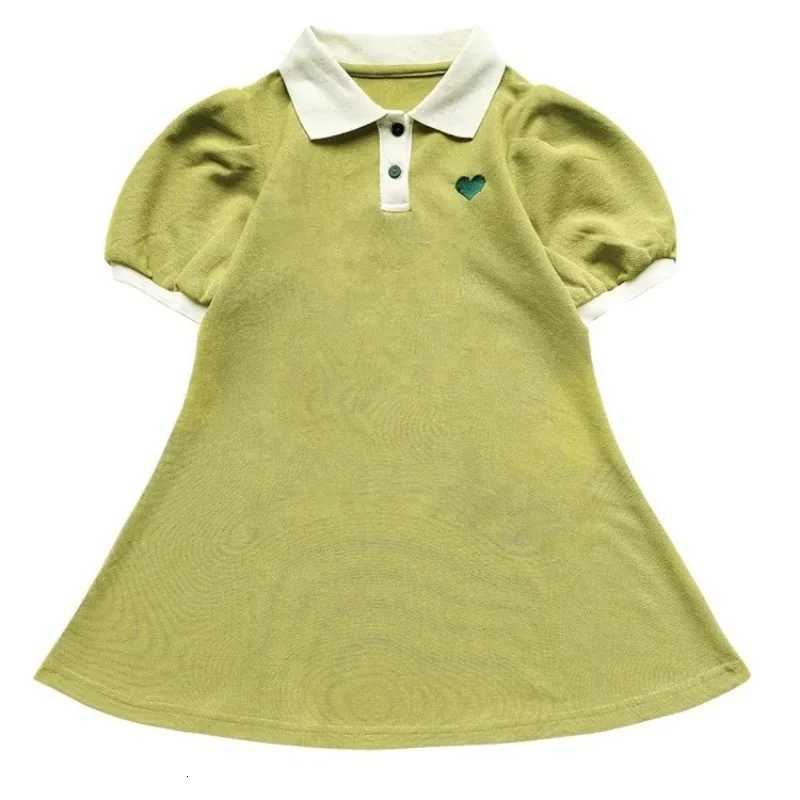 Solid Color Skirt Girls Dress Kids Clothes Baby Girl Dress New A-shaped Skirt Short Sleeves Summer Girls Foreign Style SkirtT260330