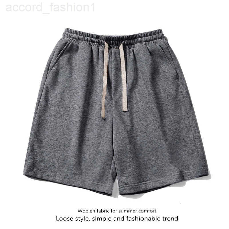 European shorts for men plus size for middle-aged and young loose and versatile five quarter pants breathable beach pants studen H260330