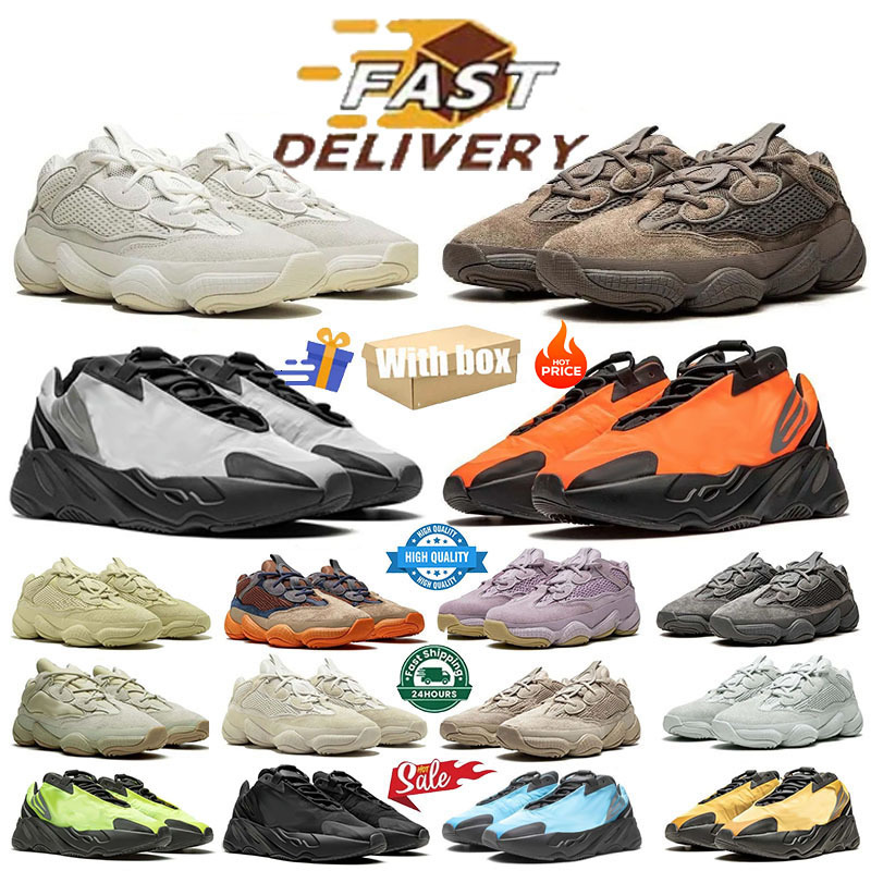 Vintage Fashion Designer 700 Mens Womens Running Shoes 700 Outdoor Casual Sneakers Black White Wave Runner Salt Dark Glow Soft Resin Sports Walking Size 36-45
