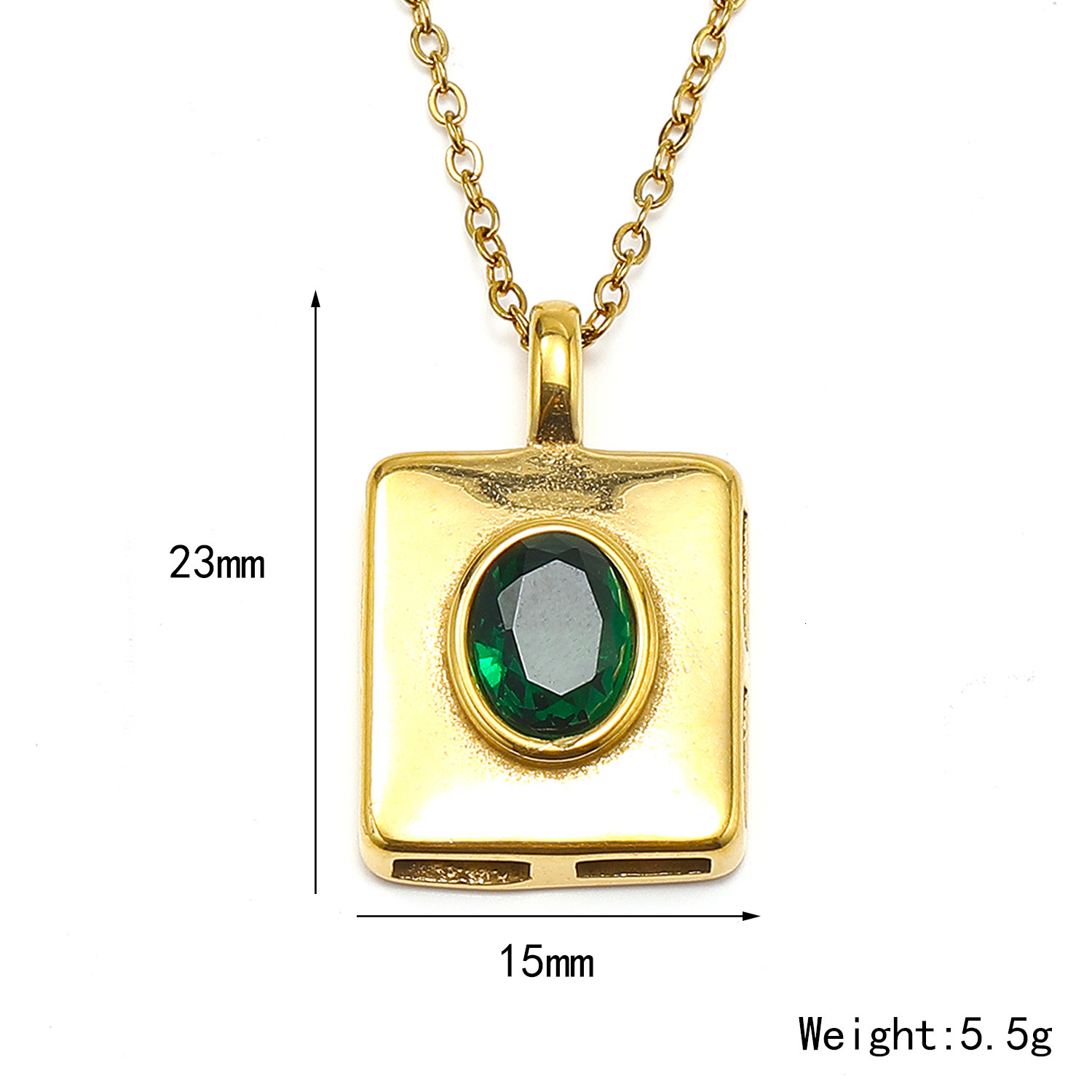 Designer luxury French-style -pired vintage oval zircon square pendant necklace for women, niche design, light luxury, elegant collarbone chain
