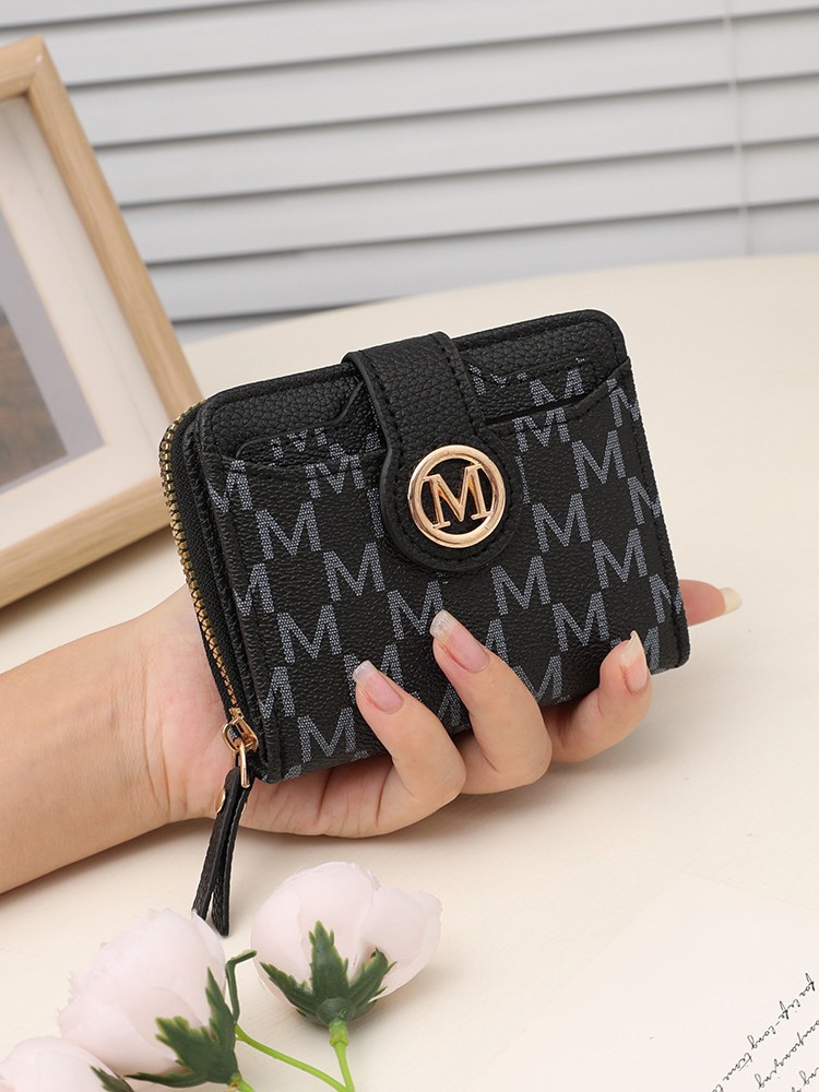 Designer New Women's Wallet Fashion Letter Patchwork Ins Versatile Double Zipper Large Capacity Casual Clutch - view 3