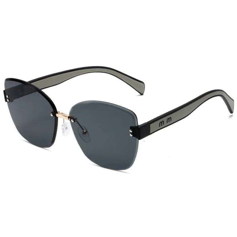 Large Frame Cat Eye Fashion Sunglasses New UV Protection Women's Edge Cutting Frameless DS-8208 26Y0330