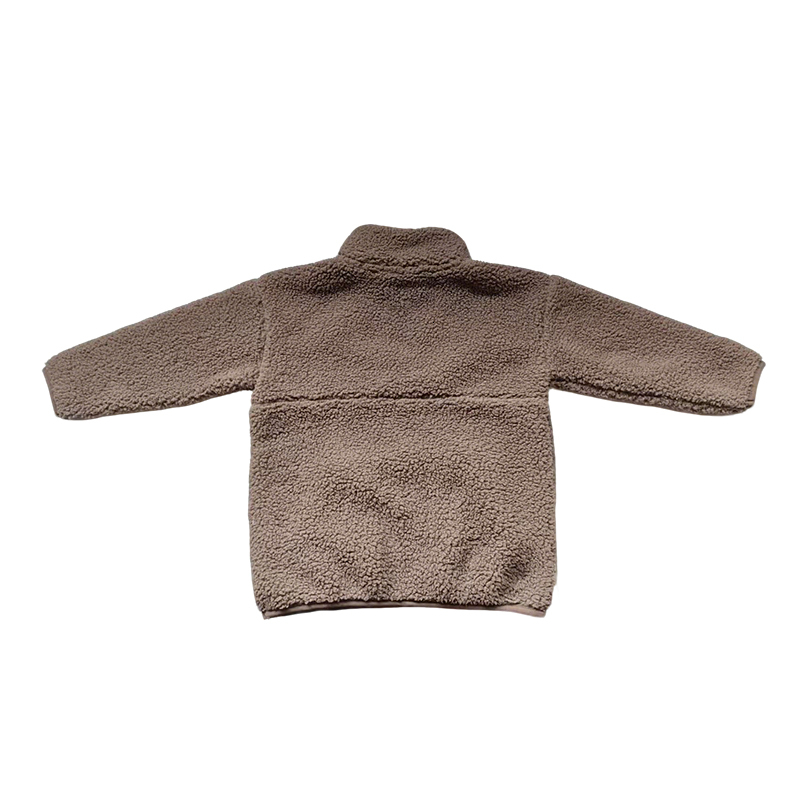 Kids Teddy Fleece Half Zip Sweatshirt Stand Collar Pullover