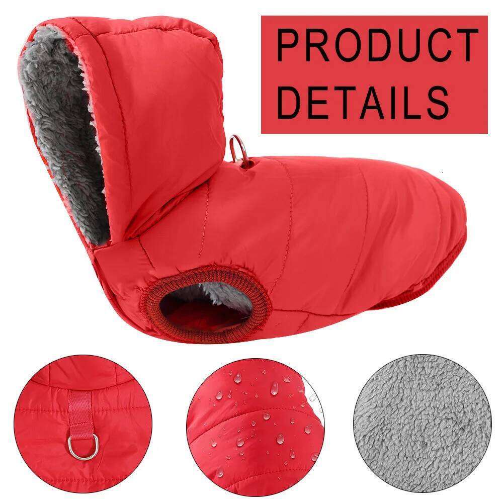 Windproof Hiking Jacket For Small Medium Dogs Cats Hooded Dog Clothes with D-ring Camping Puppy Coat Chihuahua Pug Clothing