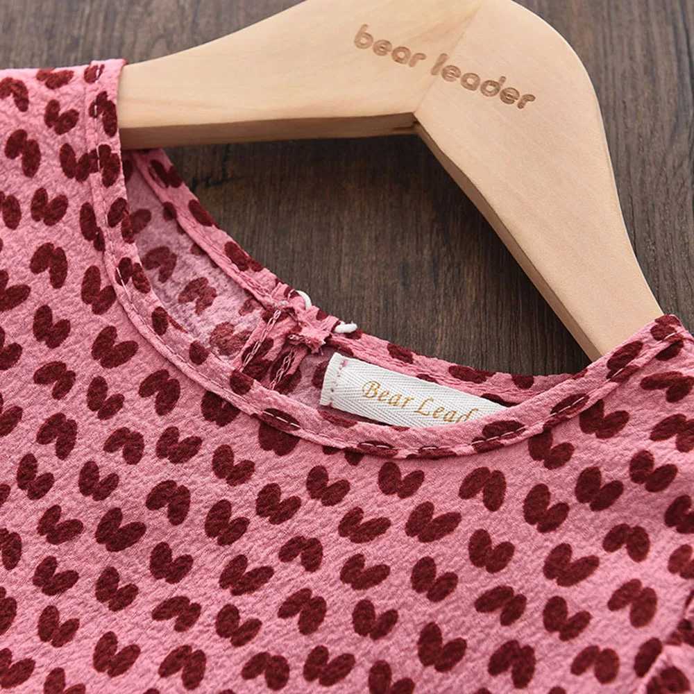 Bear Leader Leopard Print Kids Girls Casual Dress Summer Floral Children Dresses New Party Princess Sundress Ball Gown VestidosT260330