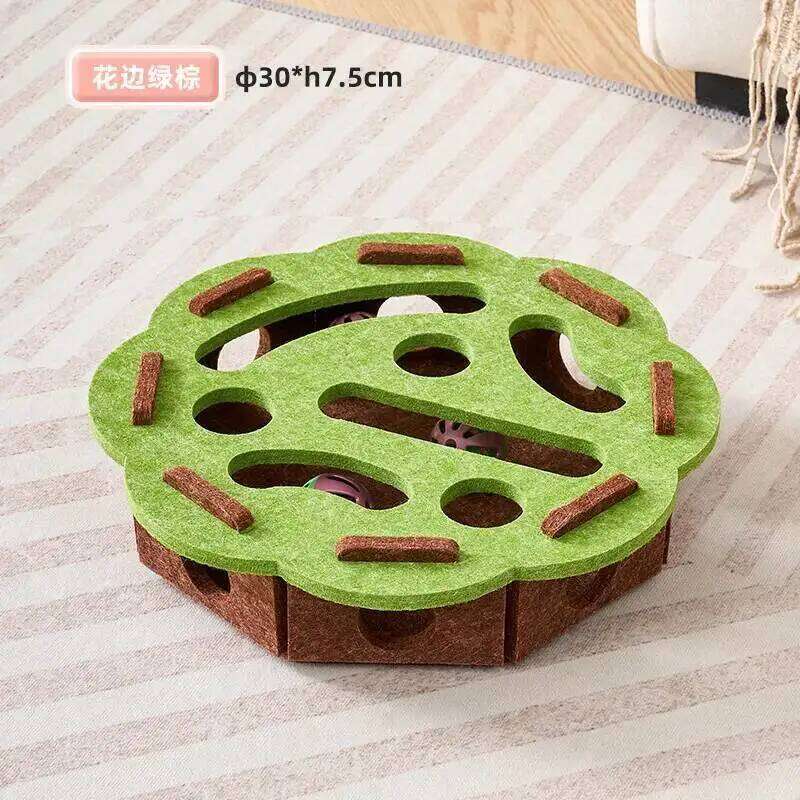 Interactive Felt Puzzle Box Exercise Toy With Ball Indoor Sports Entertainment Hunting Cat Scratching Toys