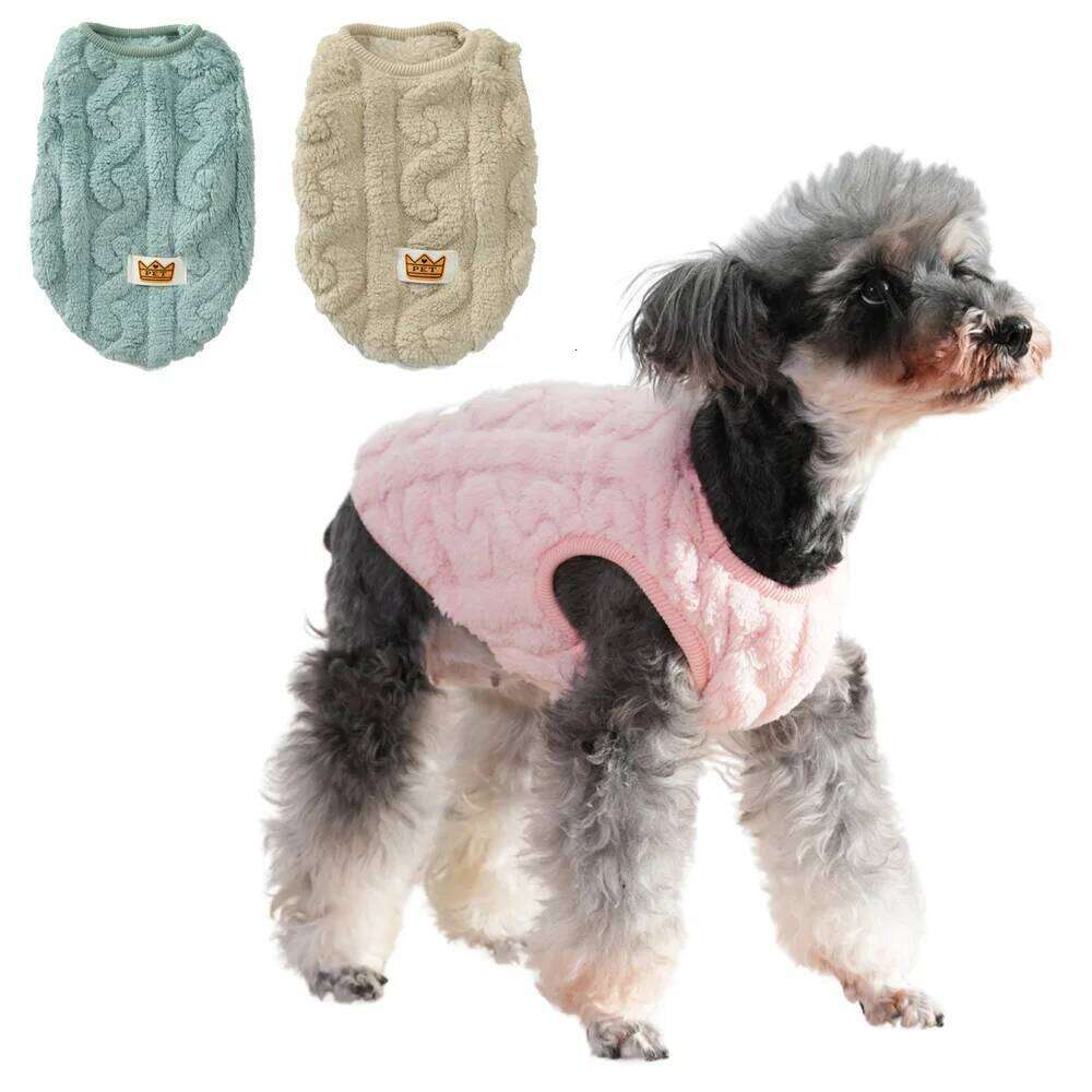 Pet Dog Cozy Clothing Sweet Soft Winter Windproof Fleece Clothes Vest for Small Medium Dogs Cats Sweater Chihuahua Pug Costumes