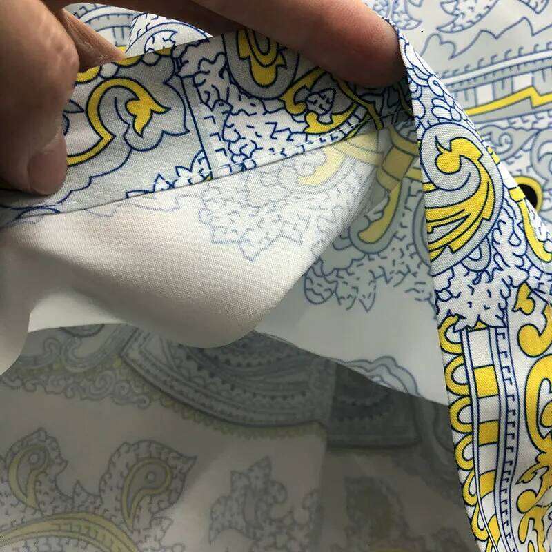 Men Hip Hop Beach Holiday Suitloose Sleeve Shirt Casual Vintage Geometric Patterns Printing Short Set
