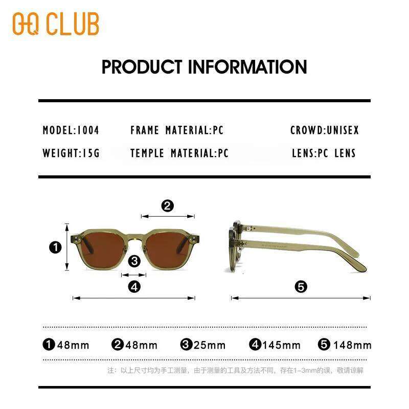 O-Q CLUB Korean Style Sunglass Men Sunglasses Retro Trends Glasses Women Uv400 Popular Eyepieces in Sonzya Lunette Eyewear Man 26Y0330