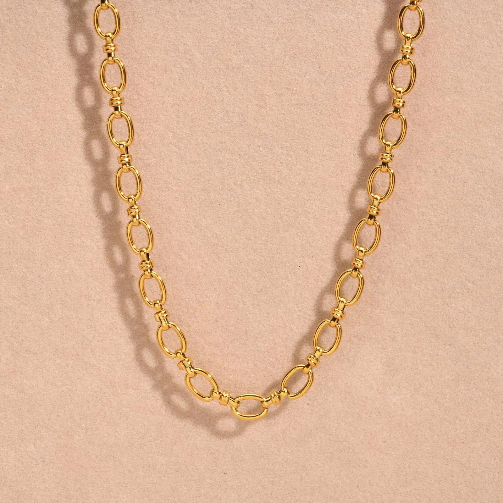 Stainless Steel Jewelry Chain Necklace For Women Retro Street Trend Wedding Birthday Party Mom Girlfriend Valentines Day Gift 260327