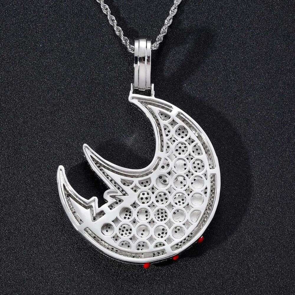 2026 Trippy Redd Style Moon Pendant Hip-Hop Exaggerated Funny Rap Punk Accessory For Men