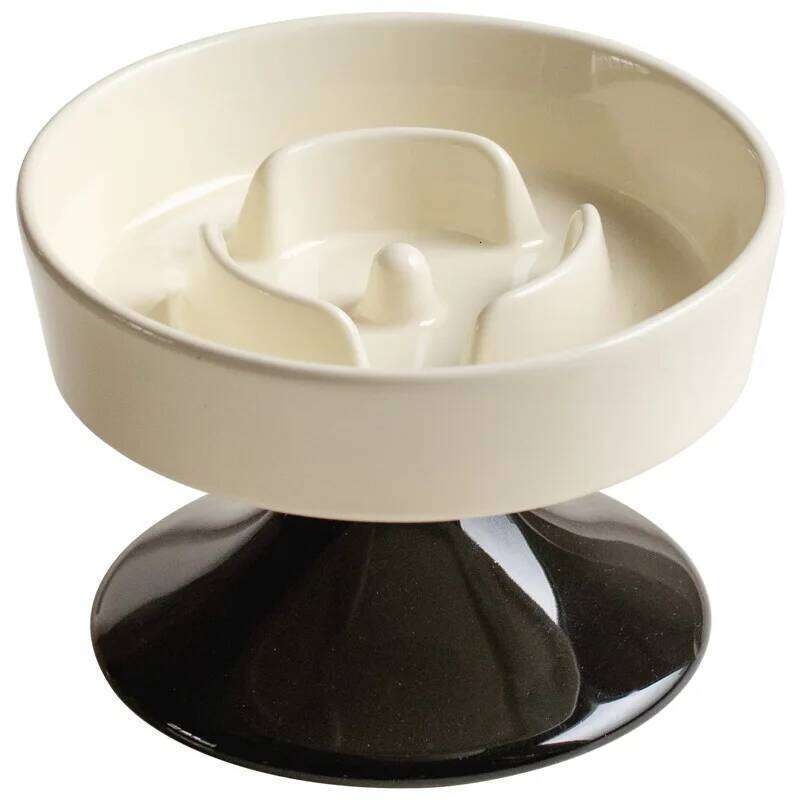 Ceramic Feeder Neck Protection Cat Food Bowl Elevated Anti-Choke Slow Eating Large Capacity Dog Pet Supplies 26W0330