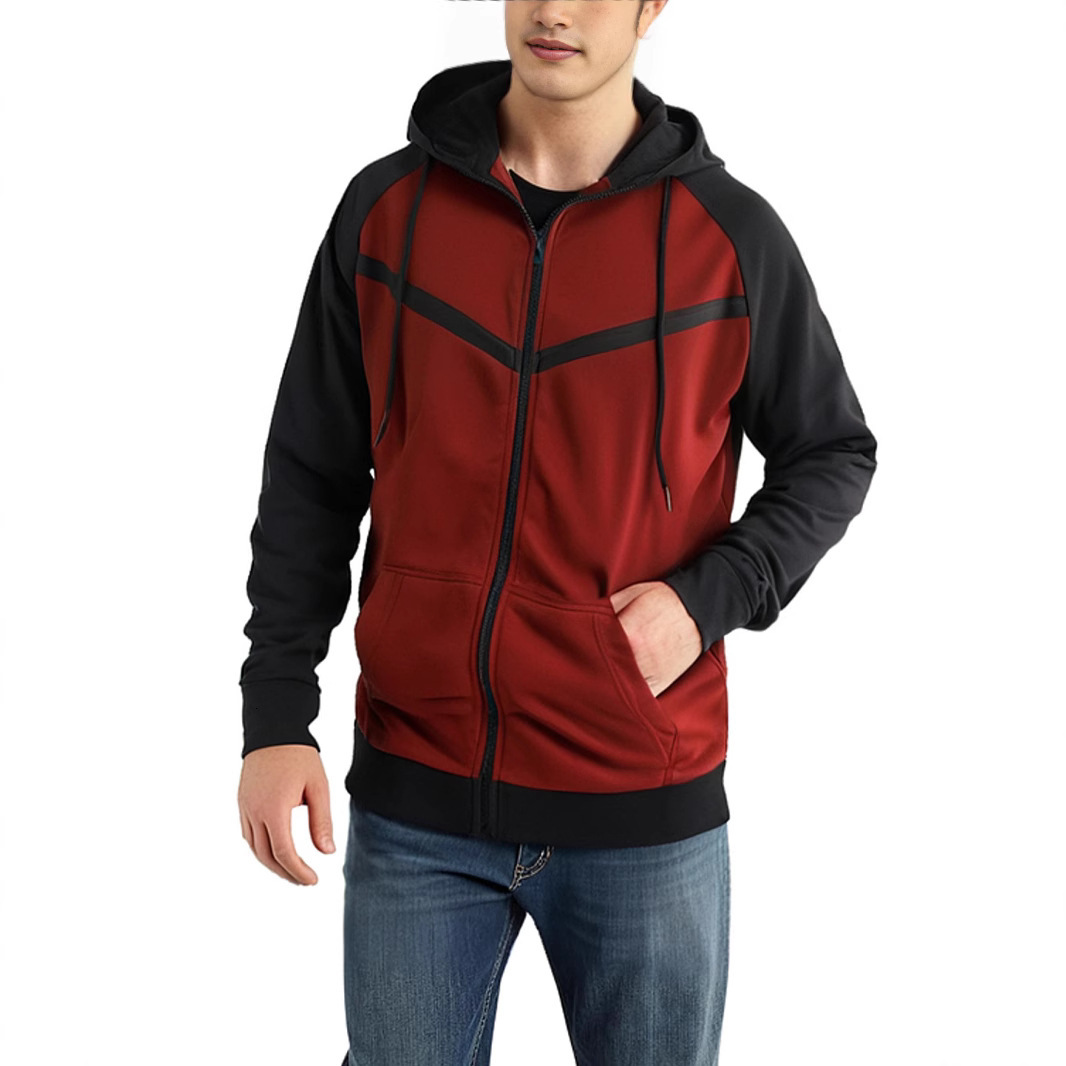 Comfort-Focused Unisex Active Wear: Temu's Trendy Athletic Zip-Up Hooded Top