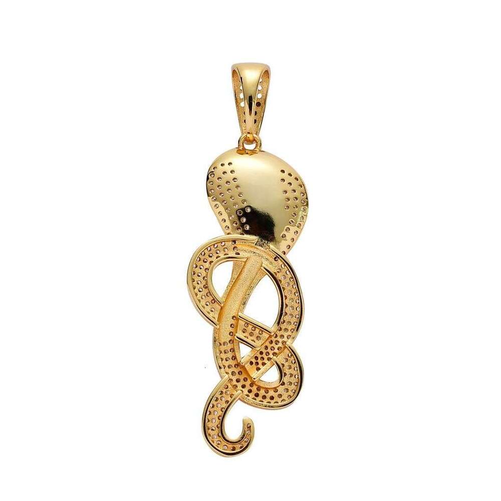 Trending On Instagram: Hip-Hop Snake Pendant With Micro-Inlaid Zircon, Street Style Creative And Unique Men's Hip-Hop Necklace For Cross-Border S