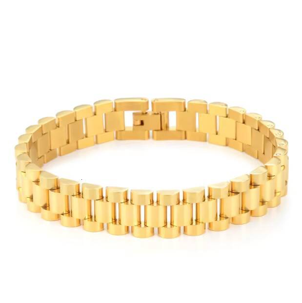 High Quality Stainless Steel Mens Fashion Watch Band Bracelet Rapper Jewelry Men Link Chain Bracelet Customized