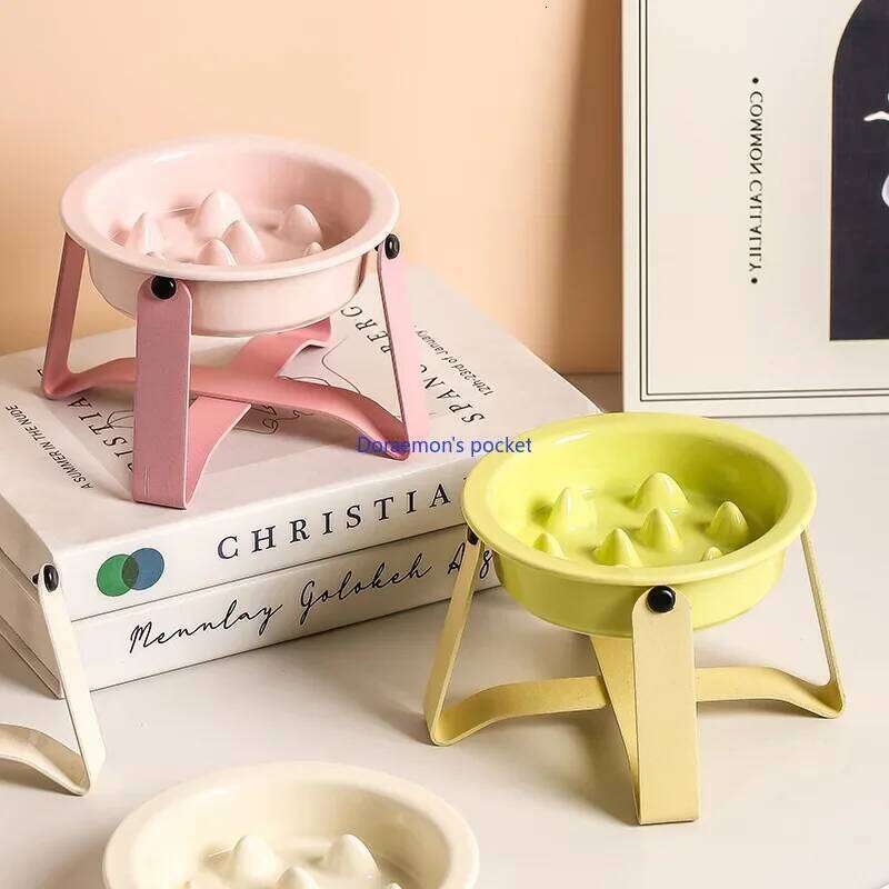 Slow Ceramic dog slow food Cervical spine cat bowl 26W0330