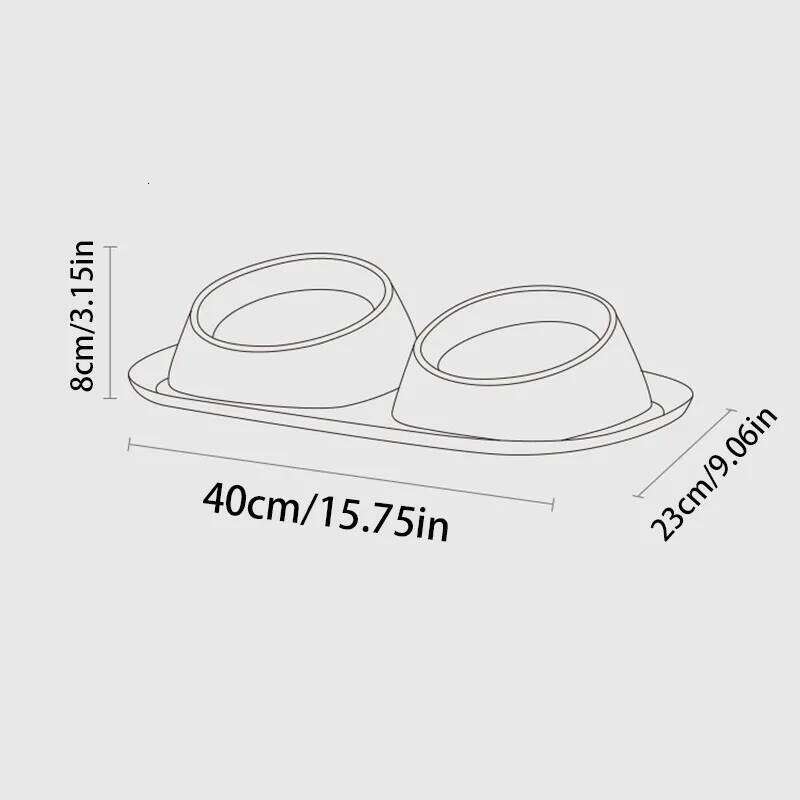 Stainless Steel Pet Bowls Double Bowl Set for Dogs & Cats - Non-Slip Food Water Feeder Dish 26W0330