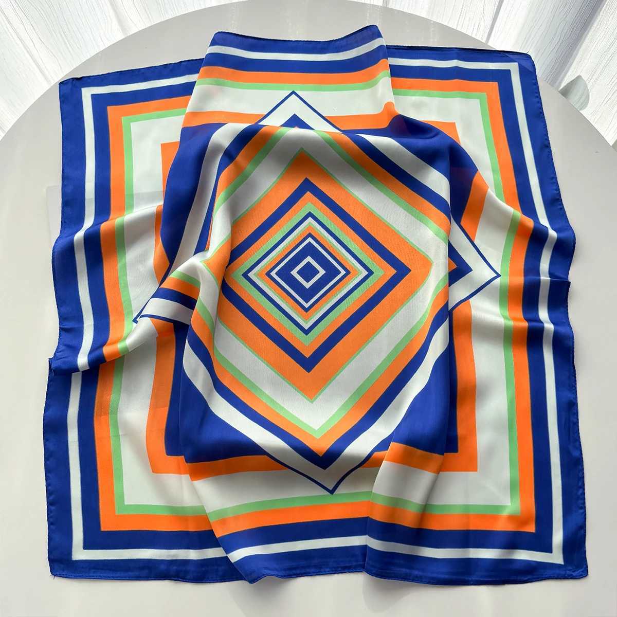 Design Print Scarf Silk Imitation Scarf Wen Square Hairbands Foard Fem Bandana Neck Kerchief bands 2026 New X260328