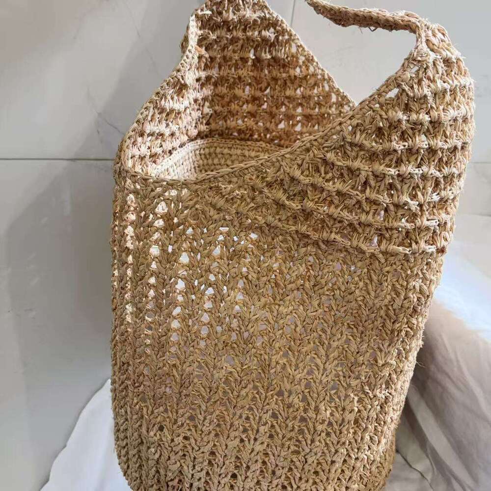 Totebag Shoulder ROSE NOIRE Large Capacity Women S Shoulder Hand Woven Raffia Bucket Holiday Beach Bag Crossbody