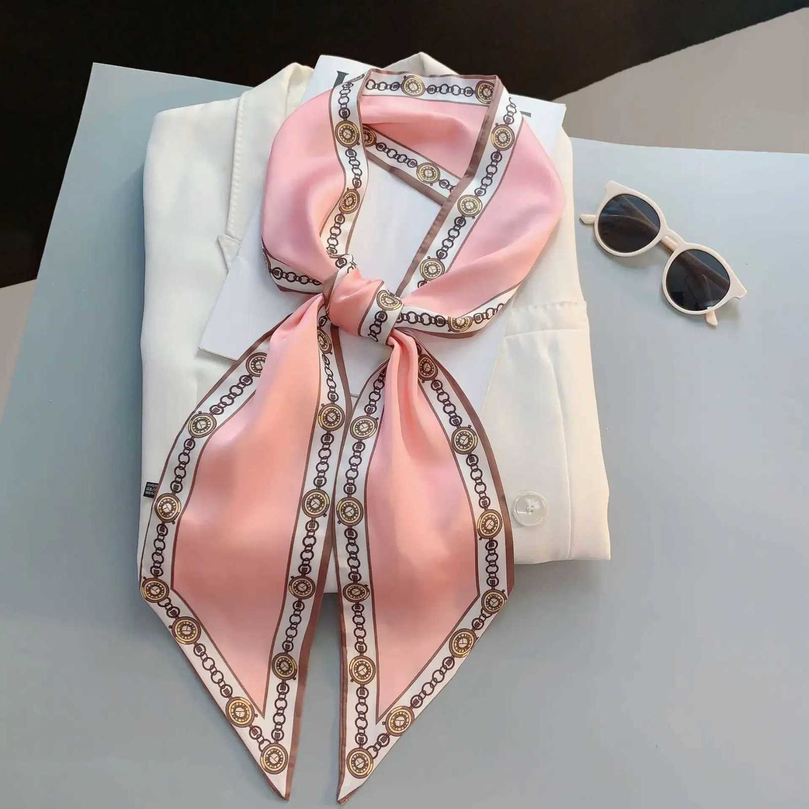 Brand Design Zebra In Flowers Wen Scarf Luxury Silk Scarf Fashion Hair band Foard Skinny Bag Scarves Neckerchief X260328