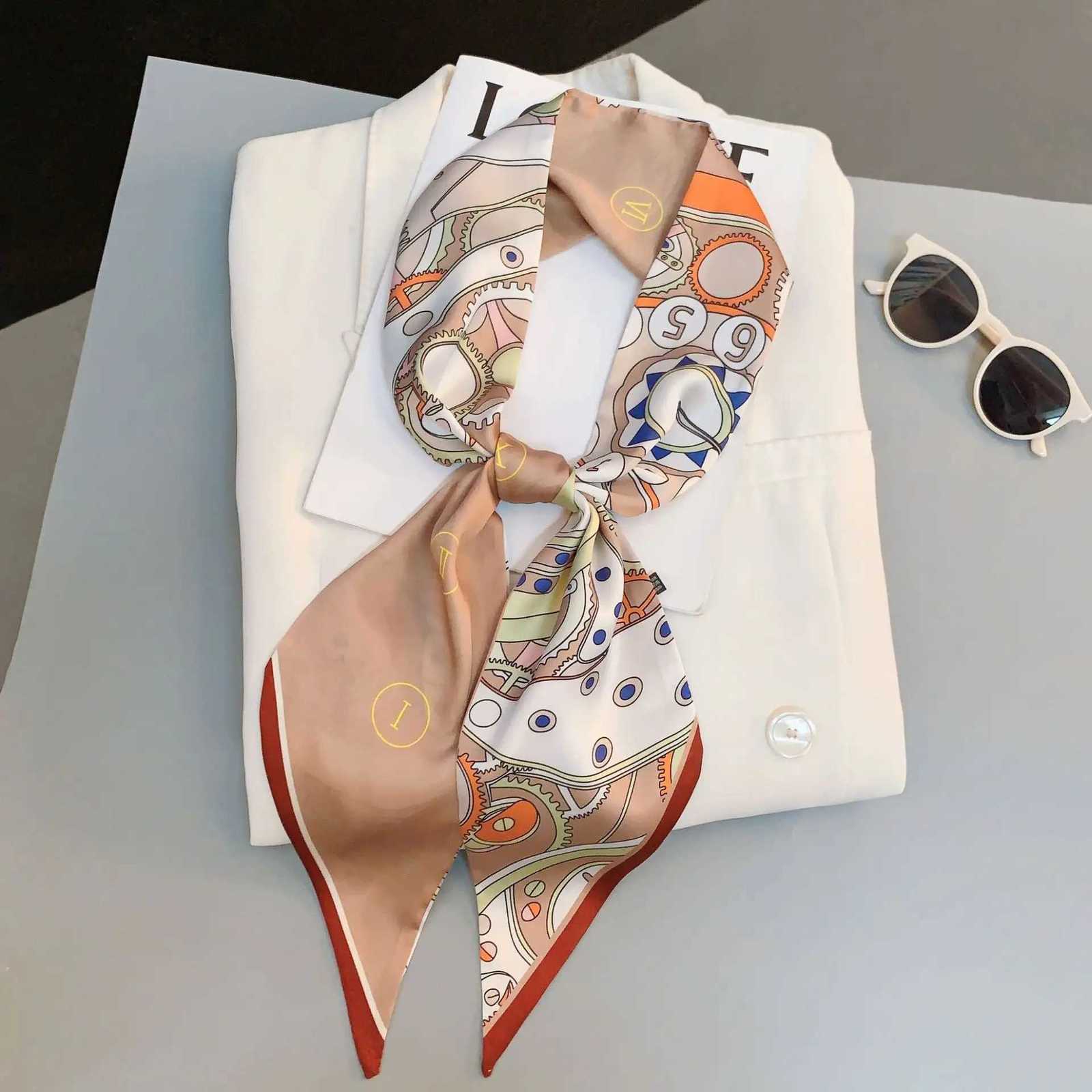 Luxury Horse Printed Female Scarf Elegant Thin Long Silk Scarf Women Casual Decorative Neck Scarf Fashion Headband Lady Z260330