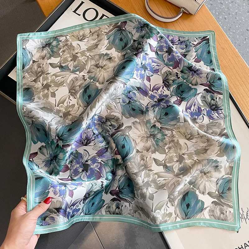 2024 100 Real Silk Square Scarf Women Horse Print Neckerchief Female Luxury Shawl Hijab Bandana Headband Z260330