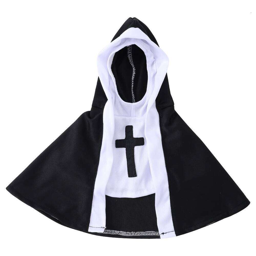 Funny Halloween Cosplay Costume Cute Dog Nun Clothing Christ Jesus Cross Puppy Clothes For Small Big Dogs Cats Pet Outfits