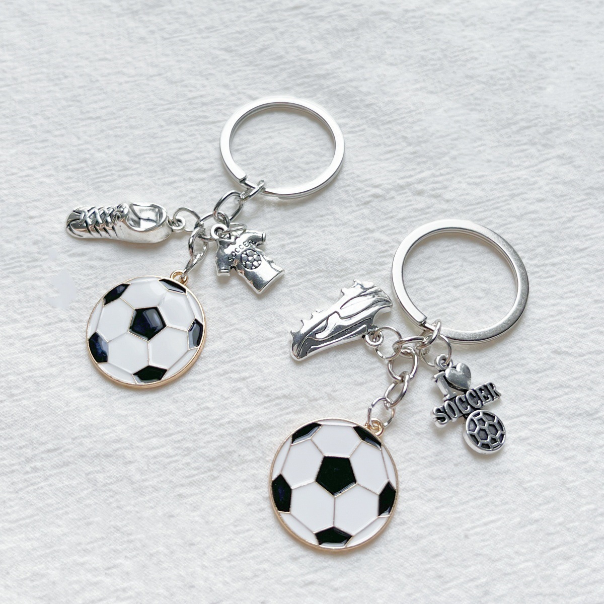 Hot Sale World Cup Men's Sports Alloy Soccer Shoe Keychain Pendant, Backpack Bag Charm Accessory, Fans Gift Key Ring free shipping
