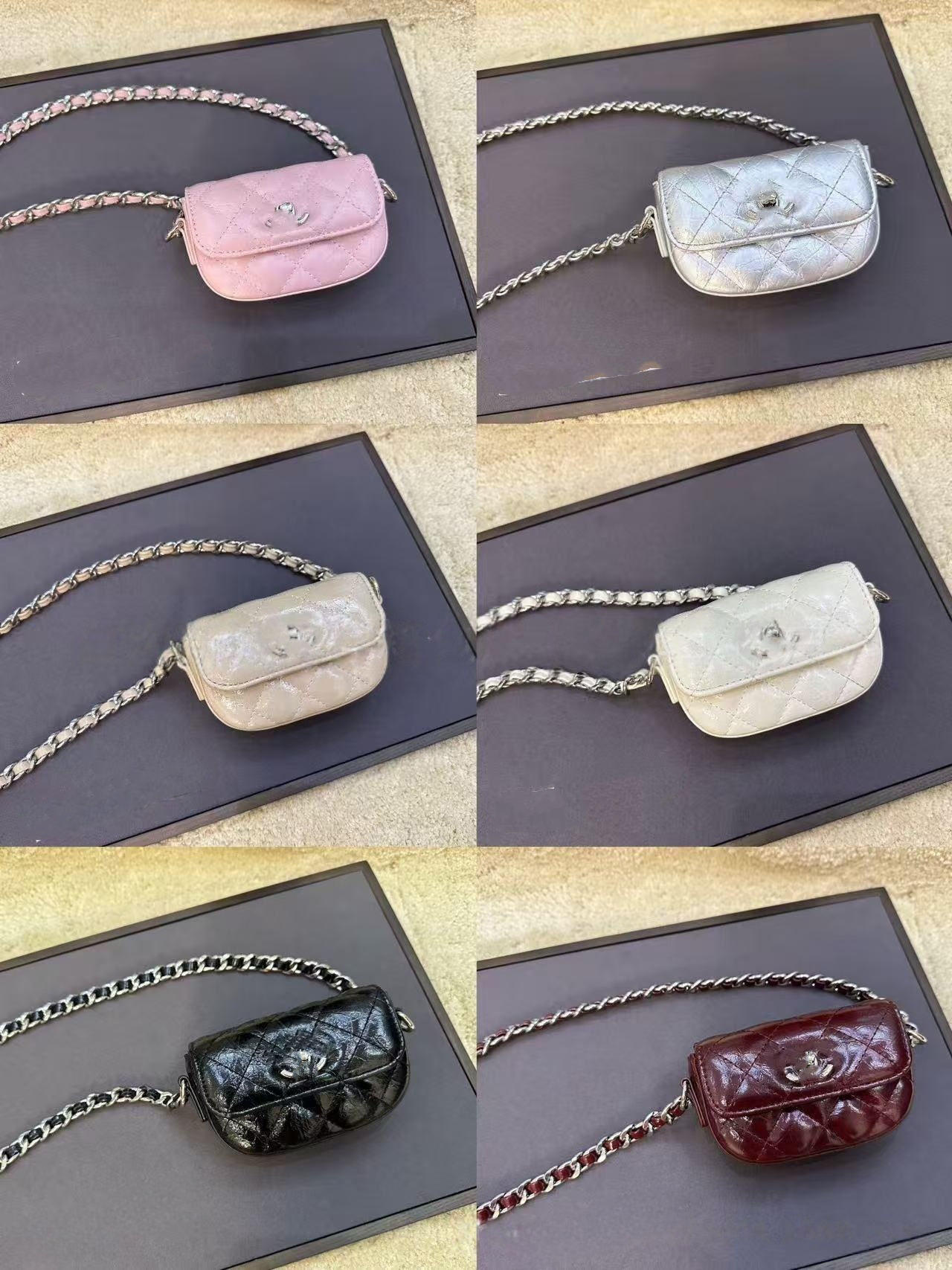 PU Leather Chain Crossbody Bag for Women Small Square Shoulder Purse with Flap Closure, Casual Everyday Handbag for Phone Wallet Keys, Multiple Colors Available