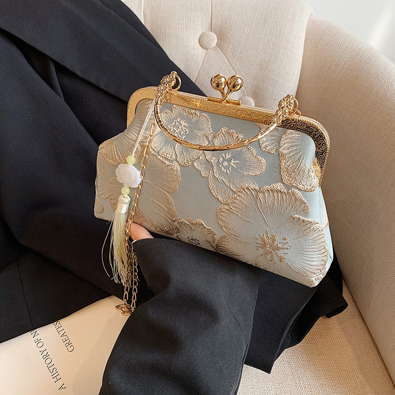 Luxury Brand Fashion Bag New Chinese-style Textured Wrap-around Handbag With Chinese Patterns. It Has High-end Texture And Charm, Suitable For Formal 