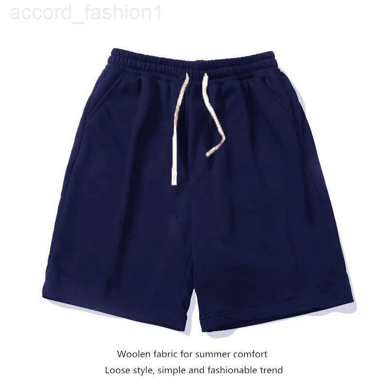 European shorts for men plus size for middle-aged and young loose and versatile five quarter pants breathable beach pants studen H260330