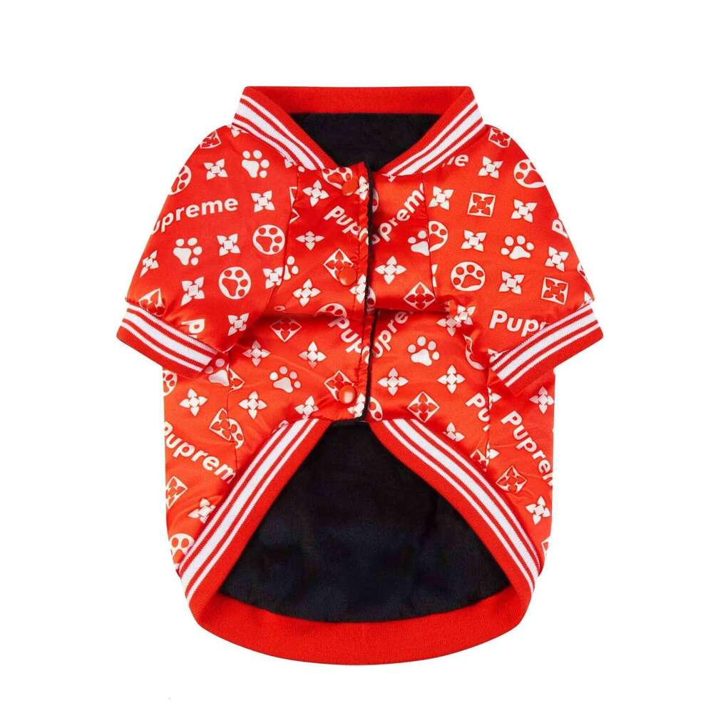 Chinese Embroidery NONOR Gold Embroidery Coat Warm Dog Clothes For French Bulldog Puppy Outfit Cotton Dogs Jacket Ropa Para Perro