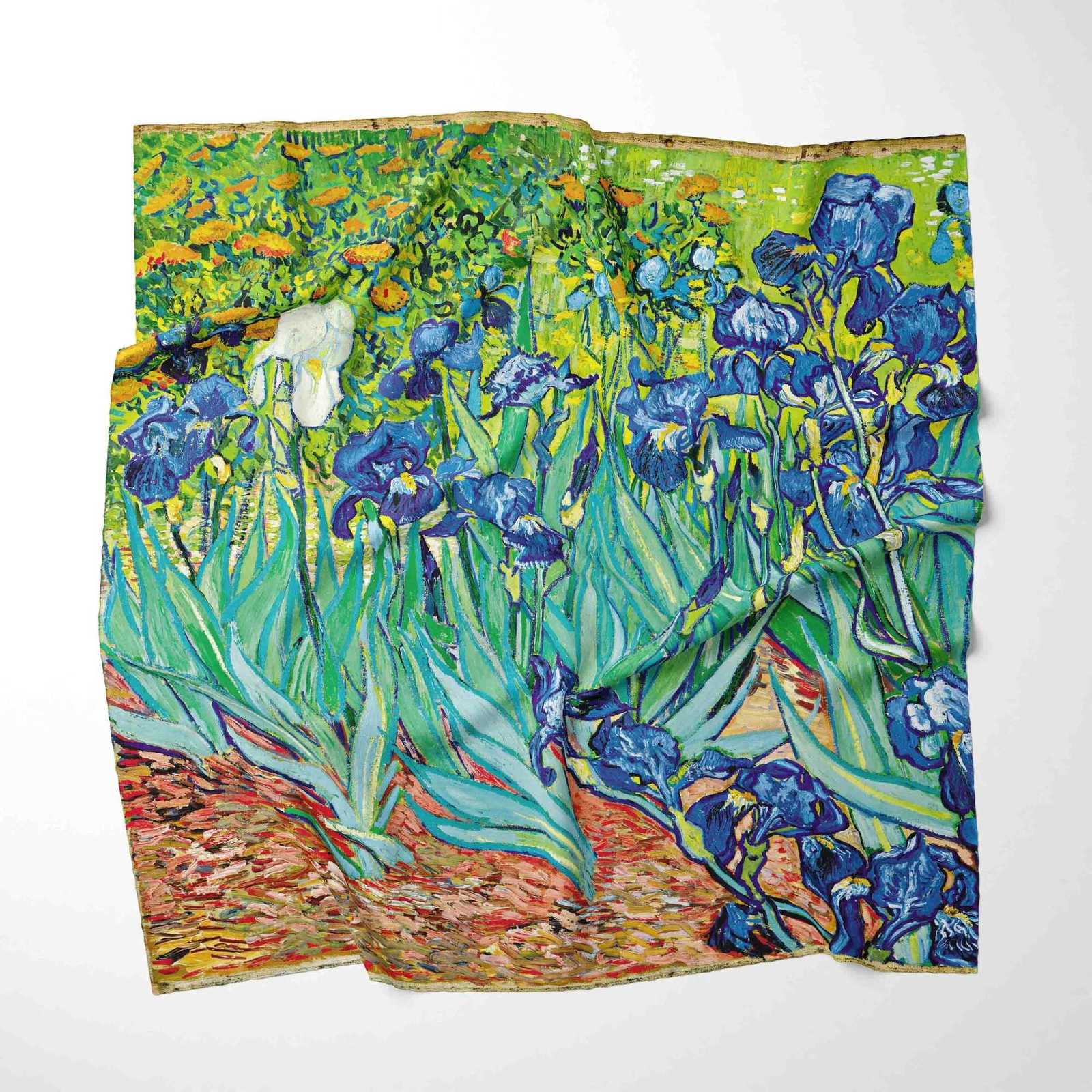 70CM 70CM Van Gogh Oil Printing Design Fashion Kerchief Floral Scarf with Wen Neckerchief Bufandas Fem Foard Shawl Wraps X260328