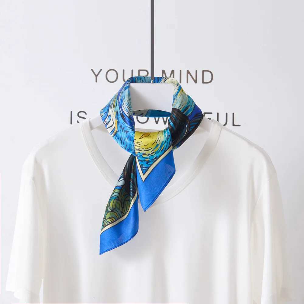 Commuting versatile thin silk scarf mulberry silk scarf real silk scarf womens scarf cravat Z260330