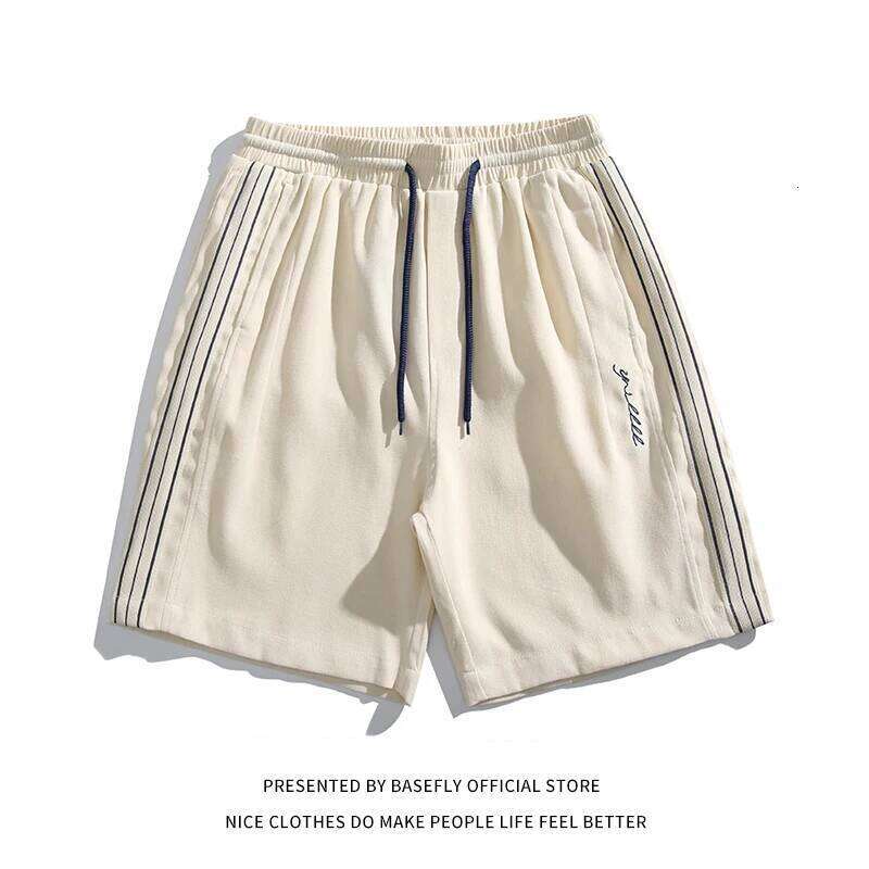 Summer Letter Embroid Sport High Street Pant Casual Unisex Men Jogger Trousers Short Bottom Wear Couple Vintage Retro