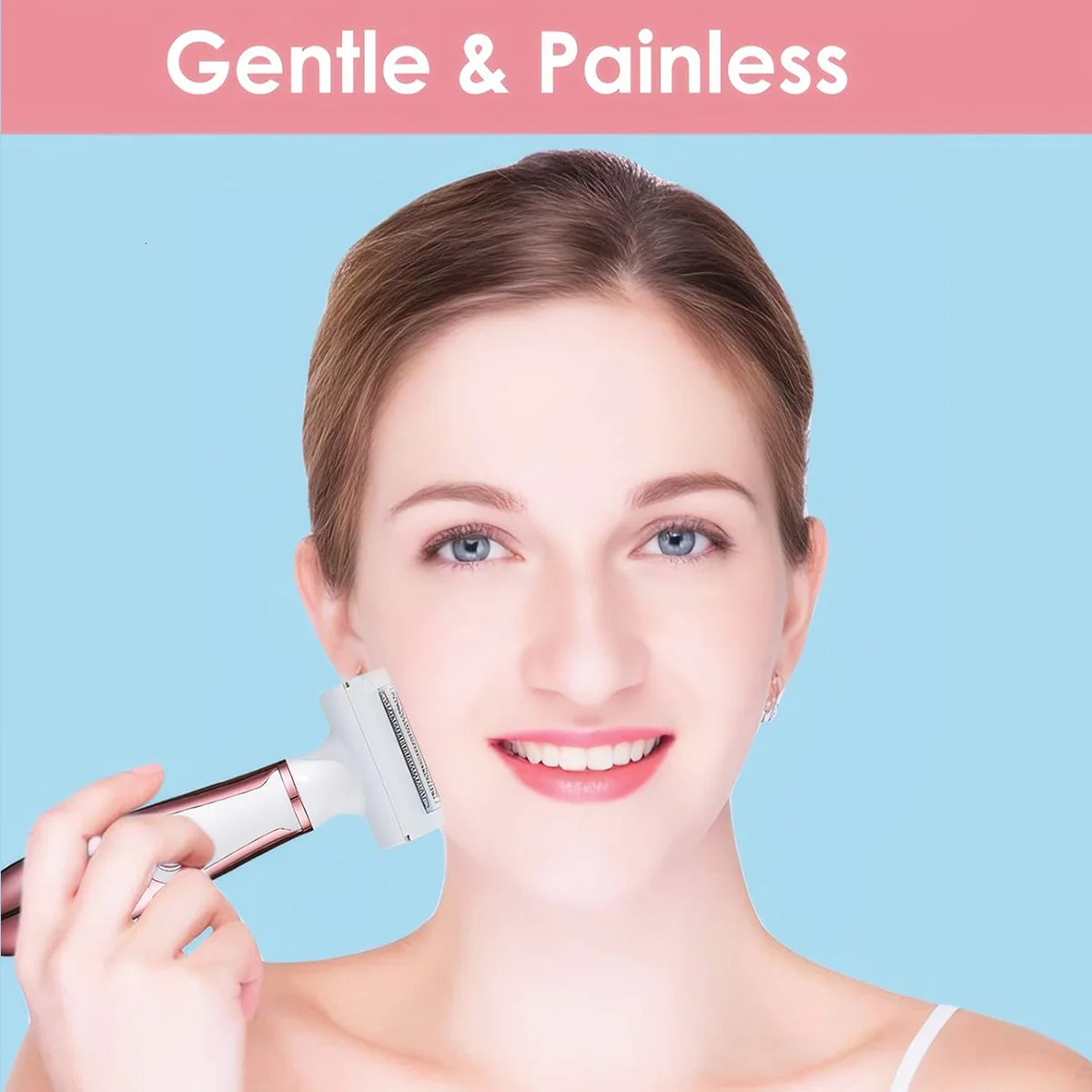 Electric Women Shaver Portable Lady Razor Rechargeable Trimmer Face Arm Body Leg Groin Hair Groomer 260317