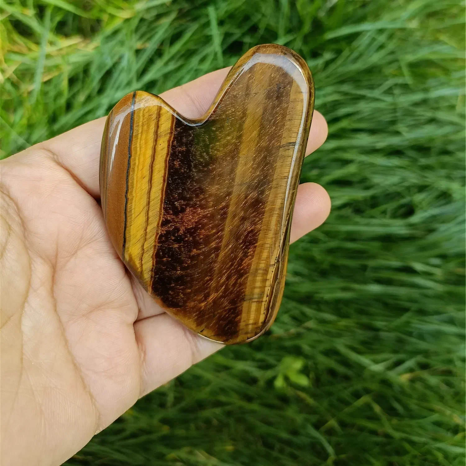 Natural Tiger Eye Guasha Beautiful Massager Scraping Tools Neck Face Scraper Massage Anti Relax Tool SPA Stone 260316