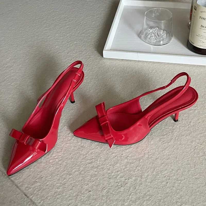Eilyken New Design Slingbacks Butterfly-knot Women Pumps Sexy Pointed Toe Thin Heels Stripper Party Shoes Large Size 35-43 Z260330
