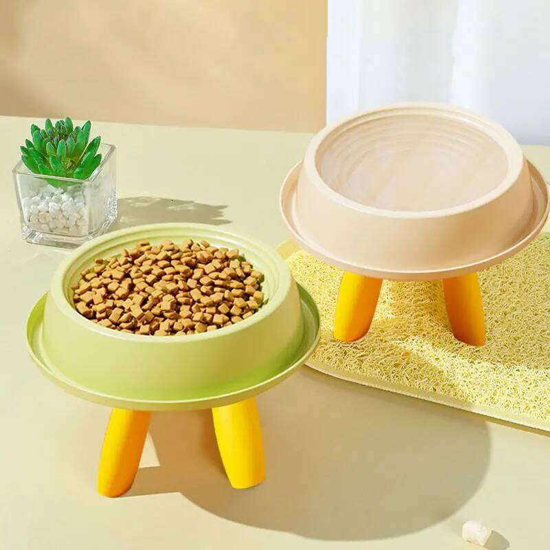 Elevated Pet Feeder Bowl with Weighted Base Anti-Overflow Edge Non-Slip Detachable Design for Joint Care of Cats And Dogs 26W0330