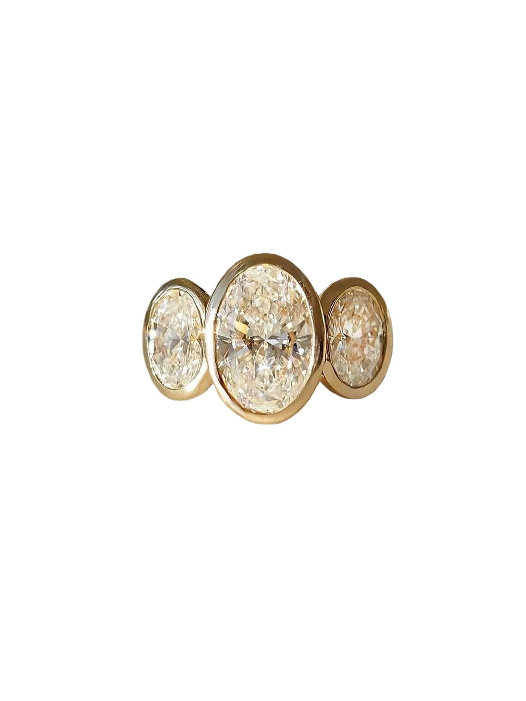 Choucong Ins Top Sell Vintage Jewelry 18K Gold Fill Threee Stones 5A Cubic Zirconia CZ Diamond Party Elegant Eternity Women Wedding Bridal Ring Lover 