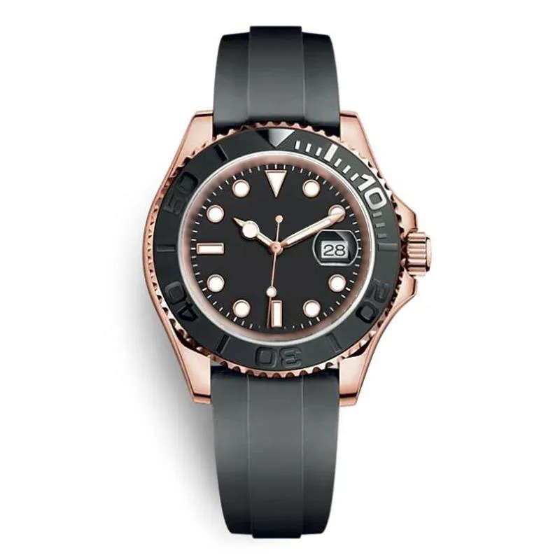 News Men's Upgraded Master Series Watch Black Dial Ceramic Bezel Stainless Steel Solid Solid Bracelet Automatic Movement Watches Wristwatch