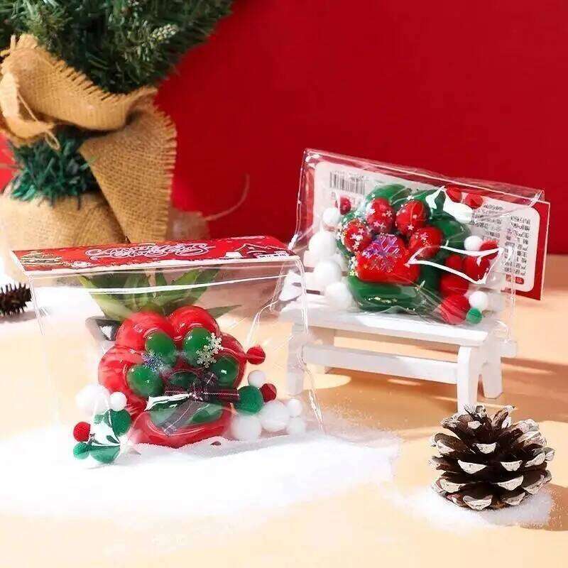 Christmas Claw Squishy Fidget Cute Slow Rebound Stress Relief Pinch Decompression Xmas Gift Cat Paw Soft Squeeze Toy