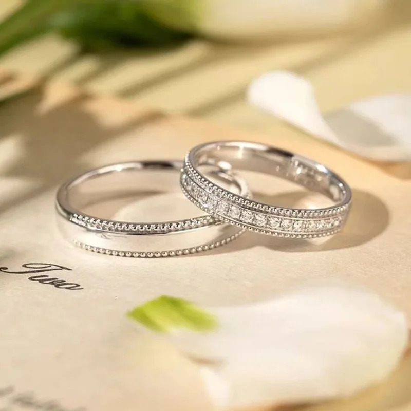 TFGLBU Full Ring for Women Couple Set Lab Diamond Rings Real 925 Sterling Silver Certified Band Wholesale Jewelry 260324