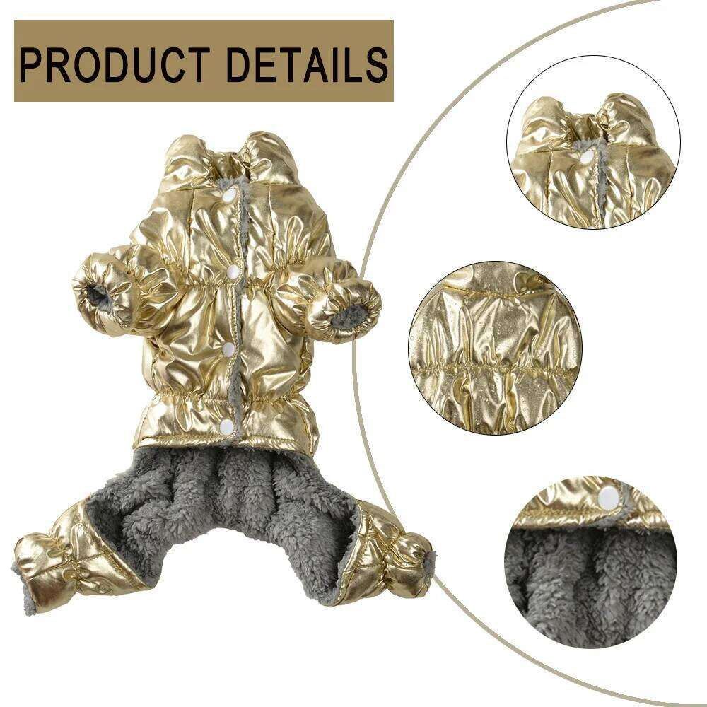 Outdoor Hiking Dog Jacket Coat Winter Warm Puppy Windproof Jumpsuit For Small Medium Dogs Cats Chihuahua Bulldog Pet Overalls