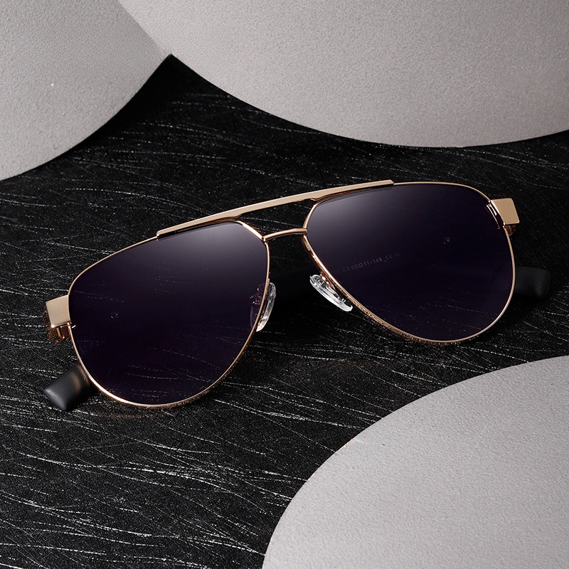2026 Fashion Metal Polarized Designer Sunglasses Luxury Brand Accessories Classic Men's Sunscreen Double Bridge Driving Outdoor Cycling Sunglasse