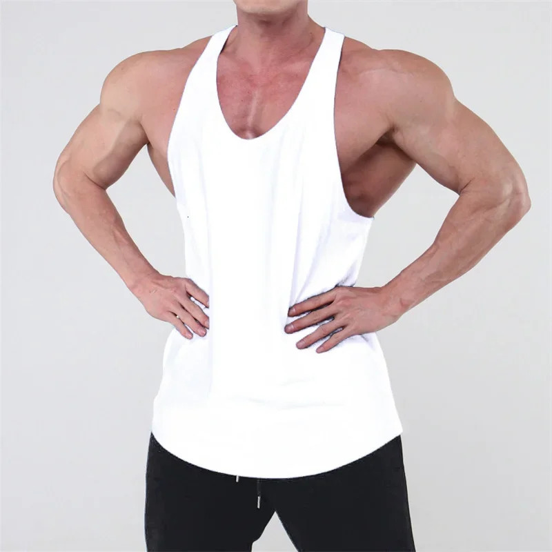 Running Tank Top Men Summer Sports Gym Vest Cotton Training Workout Undershirt Man Fitness Pure Color Sleeveless Tops 260312