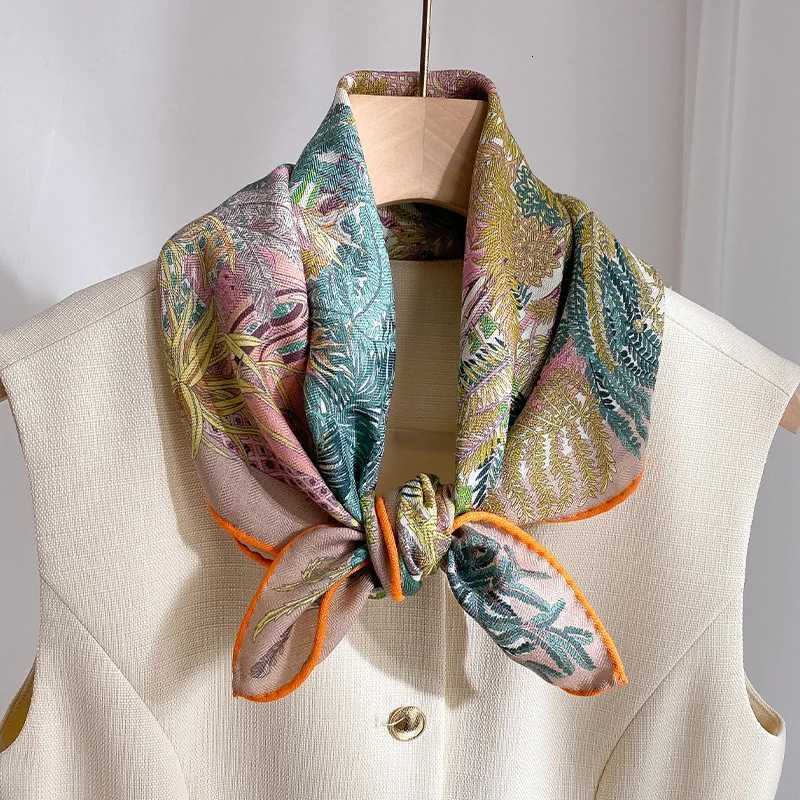 70 wool 30 Real Silk Scarf for Wen Shawls Wraps Foard high quality Scarves Pashmina Fem Hijab Bandana bufanda Poncho X260328