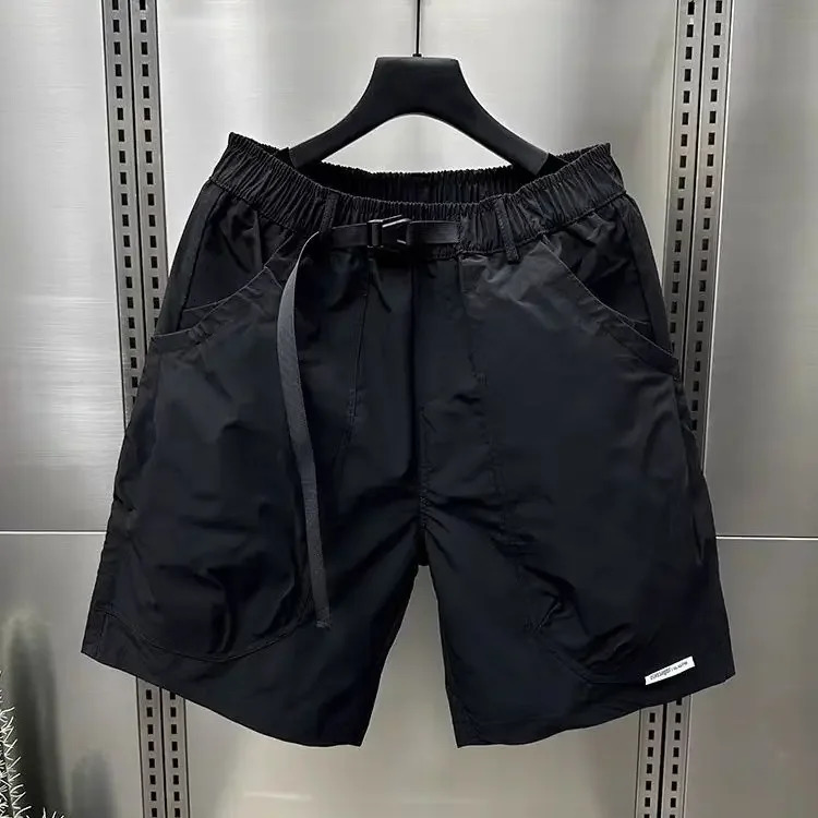 2026 Mens Large Pocket Waistband Work Shorts Summer Thin Loose Straight Half Middle Pants 260327